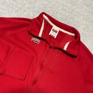 Ohio State Buckeyes Pullover Youth Extra Large Red Nike Fit Dry 1/4 Zip Sporty